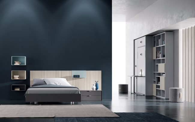 dormitorio de diseño a medida en Barcelona – azul oscuro dormitorio de diseño a medida en Barcelona - azul oscuro