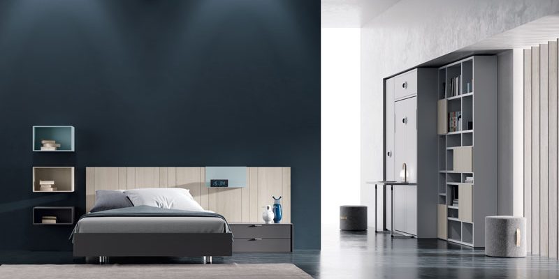 dormitorio de diseño a medida en Barcelona – azul oscuro dormitorio de diseño a medida en Barcelona - azul oscuro