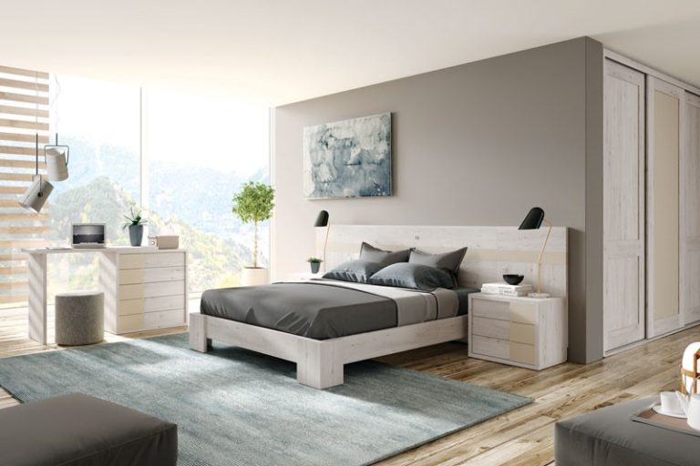 dormitorio de diseño a medida en Barcelona - dormitorio gris