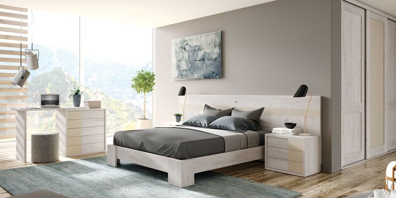 dormitorio de diseño a medida en Barcelona - dormitorio gris