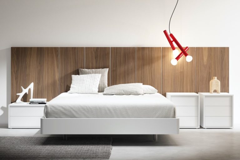 mobiliario de diseño en Barcelona - cama blanca