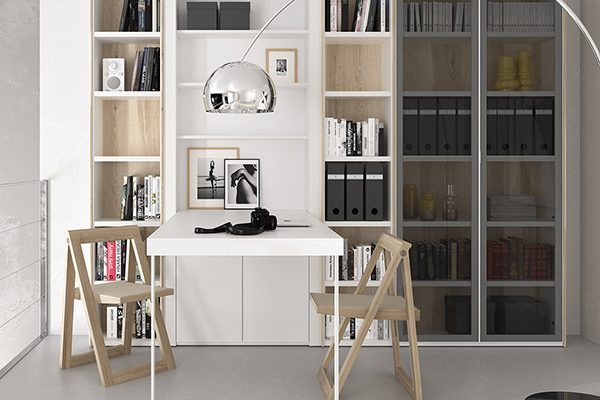 fabricantes de muebles de diseño en Barcelona - despacho blanco